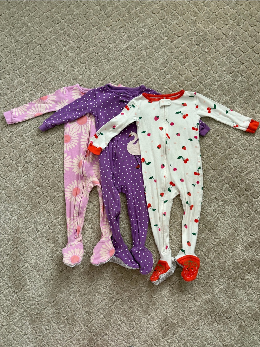 Carters 18M Girls Footies Bundle